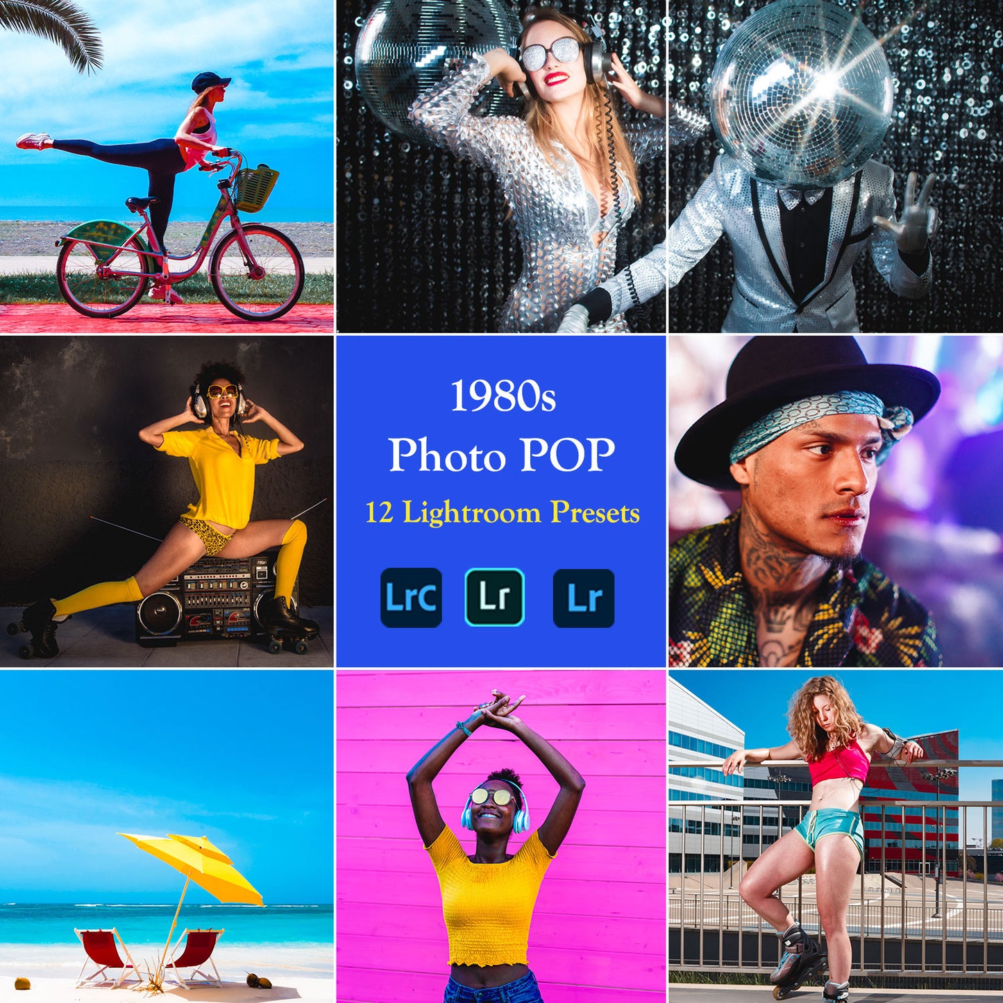 1980s Photo Pop - Vibrant & Retro Lightroom Presets Pack